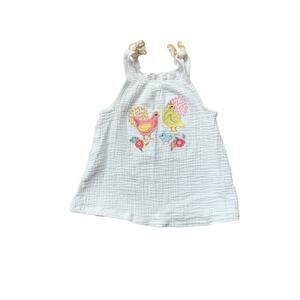 Mud Pie Gauze Appliqué Chicken Tank